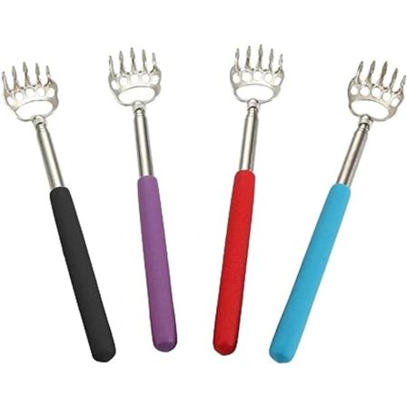 4 Ryglindrere i rustfrit stål, bjørn, klo, til at klø (a91)