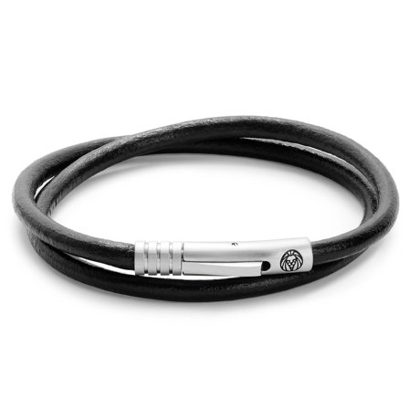 Collins Black Liquorice Cord Bracelet for Men - Leather bracelets