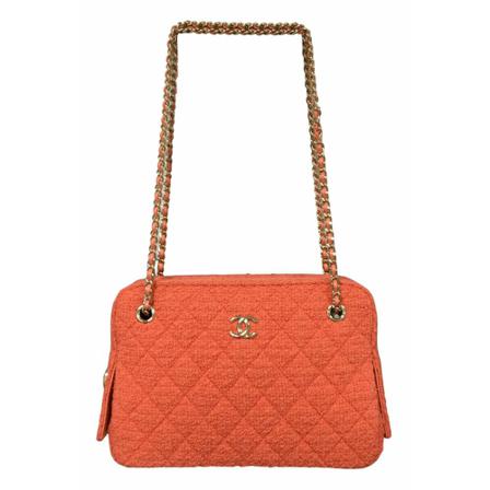 Chanel Vintage pre-owned shoulder Tas , Oranje , Dames , Maat: ONE Size Vintage Tassen