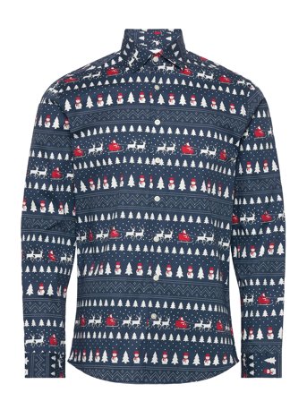 Lindbergh | Aop Christmas Shirt L/S | XL