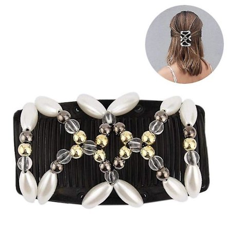 Dubbel rad kam perm kam dubbel rad hår kam klämma elastisk