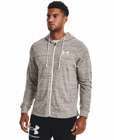 Under Armour Rival Terry LC FZ Onyx White