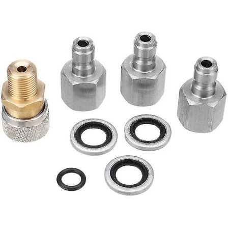 1/8 BSP Hurtigkoblinger Ladeadaptersett, Rustfritt Stål PCP Luft Lading Hurtigkobling