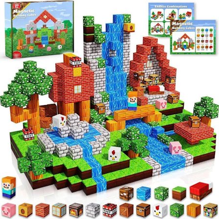 100 Magnetic Building Blocks | Fun Educational Toy Set for Kids, Creative Puzzle