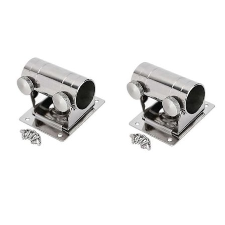 Parasol Balkonbeslag Rustfrit Stål Fiskekoffert Justerbar Paraplyholder Væghængt Fiskeri