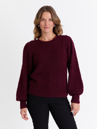 MATCH - Monique genser - Marie Philippe - Str. XL - Dame - Gensere & Cardigans - Lilla - 30% ull, 20% mohair, 29% akryl, 21% nylon