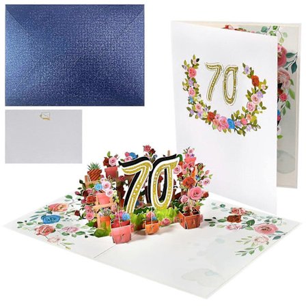 70-års 3D-födelsedagskort (FMY)