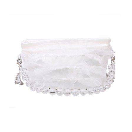 Pärlförsedd clutch-väska för damer, vacker axelväska, tygväska, allsidig bucket bag för daglig användning och dejting