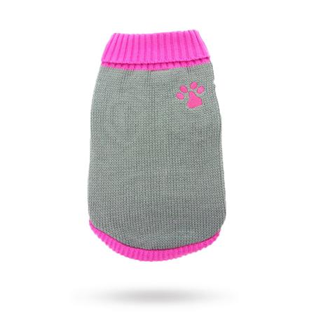 Urban Pup - Pink Paw Sweater - Stickad Hundtröja - Hundtröja & hund t-shirt från Doggie.se