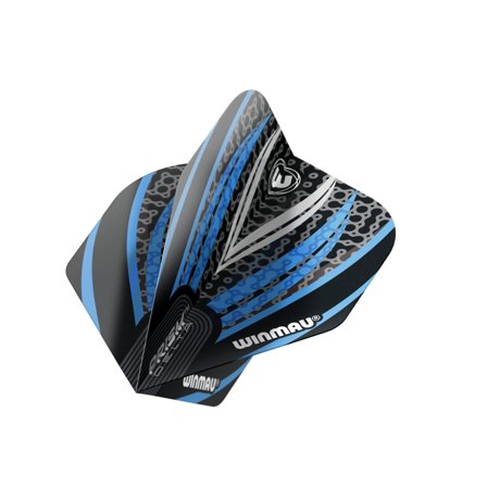 Winmau Darts Flights Prism Delta Standard Blue/Black/White - Low Profile, Tactile Grip, 3x Flights
