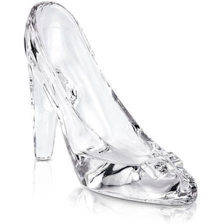 Glasfigur Ornament, Glastøffel Dekoration Askepot Sko Dekor-FS5-