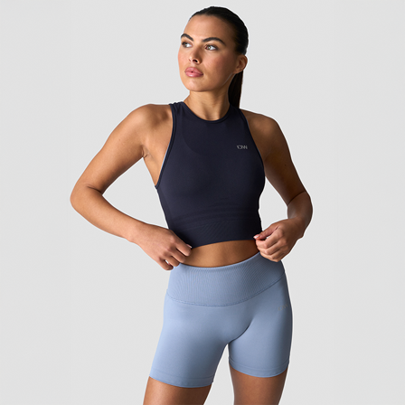 ICANIWILL Define Seamless Cropped Top Marineblå