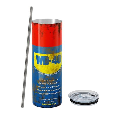 WD40-Beskidt Mønster Termokande-Kop 590 ml Rustfri Stål Isolering Lige Vandflaske Lækagesikker Fødevaregodkendt Rejsekrus