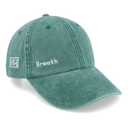 Fair - Green unconstructed Czapka Z Daszkiem - Breath Side Logo Washed Green Dad Cap @ Hatstore