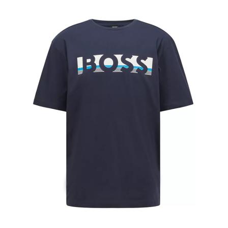 Hugo Boss Relaxed Fit T-Shirt , Blauw , Heren , Maat: M