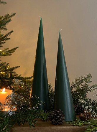 Juletre stearinlys H31 - grønn