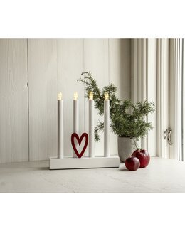 Star Trading Adventsljusstake LED Hilma Vit - Jul