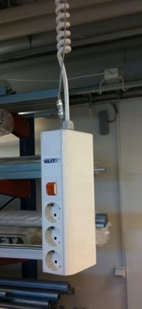 Elit 1176411 Hänguttag 6 uttag, jordad, Strömbrytare & vägguttag