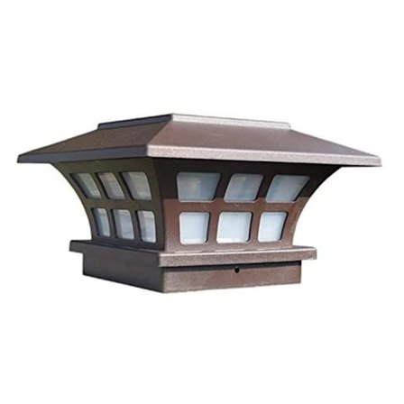 Solcelledrevet stolpelampe til udendørs brug - Vandtæt solcelle LED-hegnslampe til have og gade