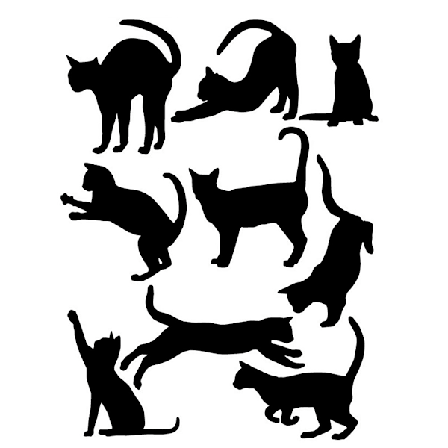 9 stk avtakbar vinylkunst DIY sitat Katter veggdekor veggmaleri klistremerke Hjemmerom dekor