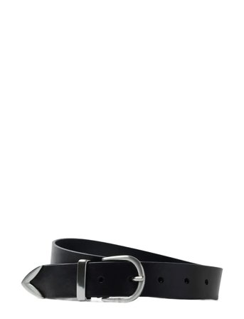 Slhwestly Leather Belt Black Selected