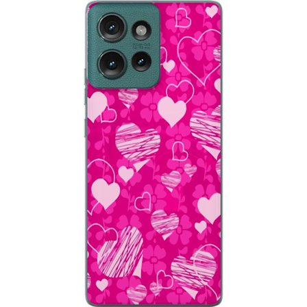 Kompatibelt Mobildeksel til Motorola Motorola Edge 50 PopHjerteMønster