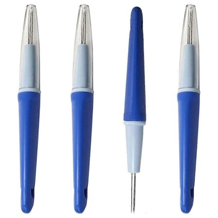 4 stk. Nålefilting 3 Nåler Verktøy, Pennestil Nålefilting Verktøy med 3 Nåler Ullfilt Nål Til