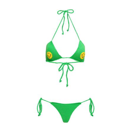 Philosophy di Lorenzo Serafini Knitted Bikini Grøn, Dame Badedragt