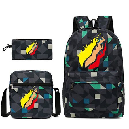 Leisure Prestonplayz Student Skoleveske Ryggsekk Liten Skulderpose Pennepose Tredelt Sett