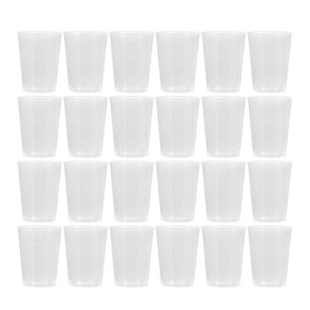 100 kpl 50 ml mitta-astioita, käytännölliset läpinäkyvät muoviset mitta-astiat (FMY)
