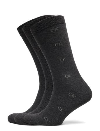 Ck Men Sock 3P Logo Lux Cardboard G Underwear Socks Regular Socks Grå Calvin Klein