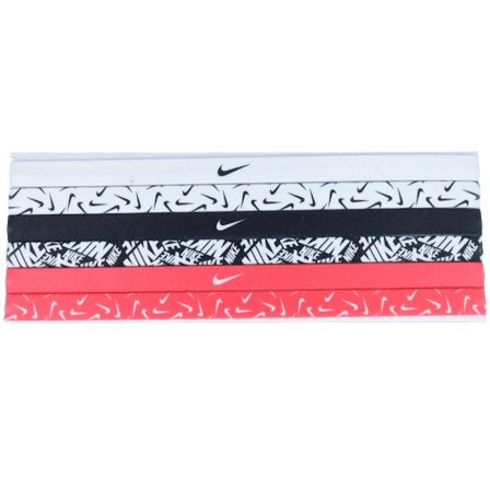 Nike - White headband Beanie - 6 Pack Print White/Pink/Black Headbands @ Hatstore