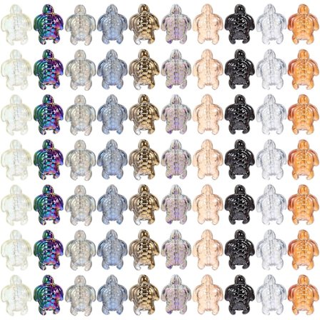 120 stk Glas Spacer Perler Armbåndsfremstilling Skildpadde Perler DIY Perle Smykkefremstilling Forbrugsvarer