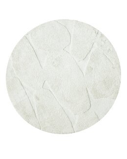 Tuftad matta La Serena Rund ø 80 cm Off-white - Linea