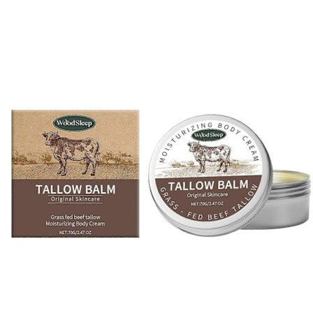 Oksetalg, Oksetalg til hud, Græsfodret oksetalg, Økologisk oksetalg balm ansigtscreme til universal balm, Dyb næring, Langtidsholdbar