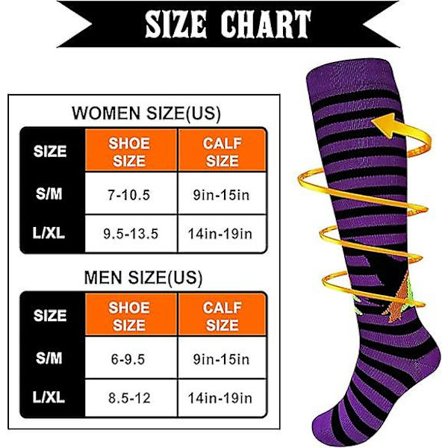 Kompressionsstrumpor för män och kvinnor, knähöga kompressionsstrumpor 15-20 mmHg för sjuksköterskor, resor, graviditet/små-medelstora