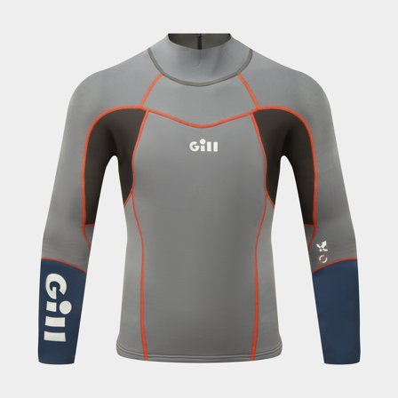Top de traje de neopreno Gill ZenLite 2 mm Steel Grey, hombre, X-Large