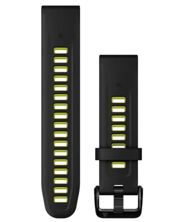 Garmin QuickFit 20 Silicone Sort/Electric Lime