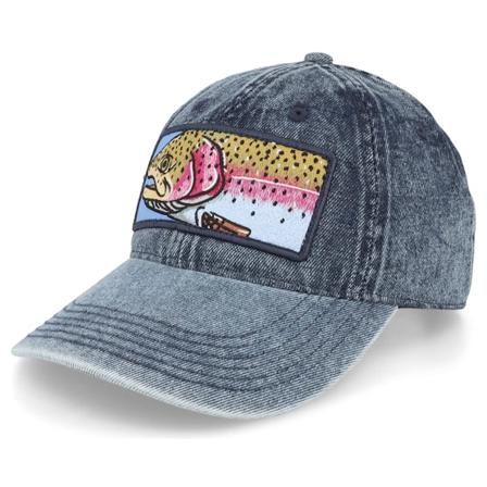 Skillfish - Big Rainbow Trout 382 Snow Washed Blue Denim Dad Unconstructed Blue Cap - @ Hatstore
