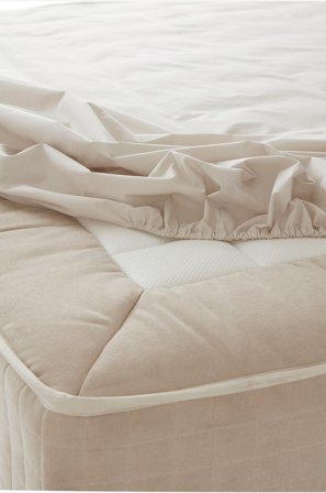 Jotex - Percale Dra-på-laken - Økologisk Lys beige - ZACK - Kjøp Dra-på-laken hos Jotex