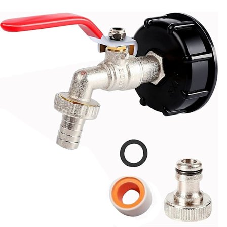 IBC-säiliö 1/2 tuuman messinkinen IBC-säiliötarvike IBC-säiliöadapteri IBC-venttiili S60X6 vesisäiliöön 1 (FMY)