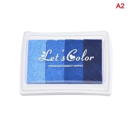 Bärbar rullstämpel Ord Datum Sigill Bläckdyna DIY Scrapbooking C Blue A2