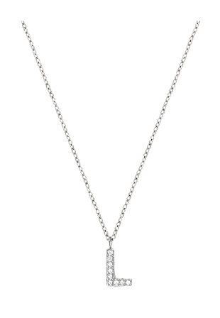 Mockberg Petite Stone Letter L Steel Necklace Smycken & klockor Dam Silver ONESIZE