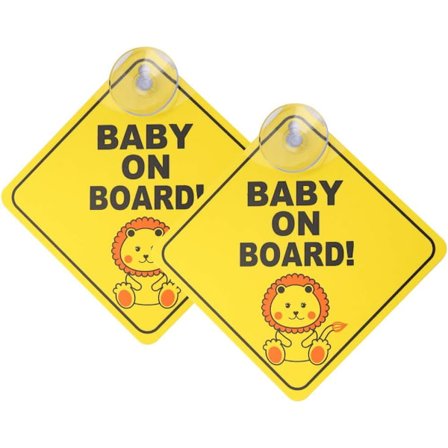 2 stk. Baby on Board-skilt for bil, Baby Safety Warning Sticker Mag