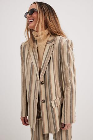 NA-KD Trend Blazer droit à rayures - Blazers - Stripe - EU 36