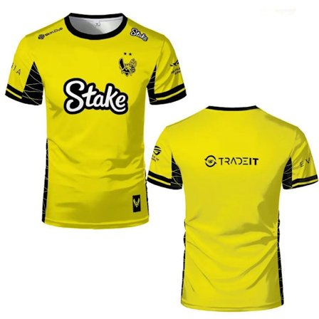 Team Vitality Esports Club University 2025 IEM Cologne Tröja CSGO Pro League Major Träningsuniform Unisex Ny Gul T-shirt