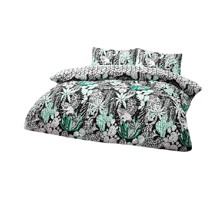 Style Lab Arizona Påslakanset Enkelsäng Vit/Svart