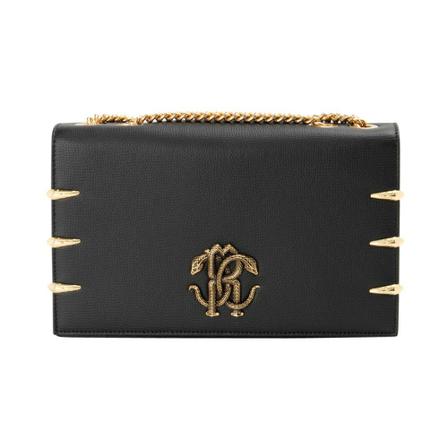 Roberto Cavalli, Shoulder Bag Zwart, Dames, Maat:ONE Size