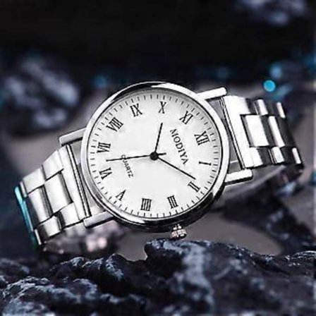 Hvide Herremode Stålure Kronograf Armbåndsure - Et Sofistikeret Ur til Den Moderne Mand!