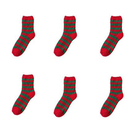 6 par julstrumpor i bomull Tomtestrumpor A A